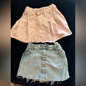 Zara kids jean skirt bundle